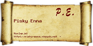 Pisky Enna névjegykártya